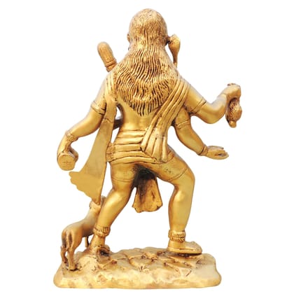 Brass Bhairav Baba God Idol – Handmade Bhairav Brass Religious Statue, Height : 15 Inch (BSMAS968 K)