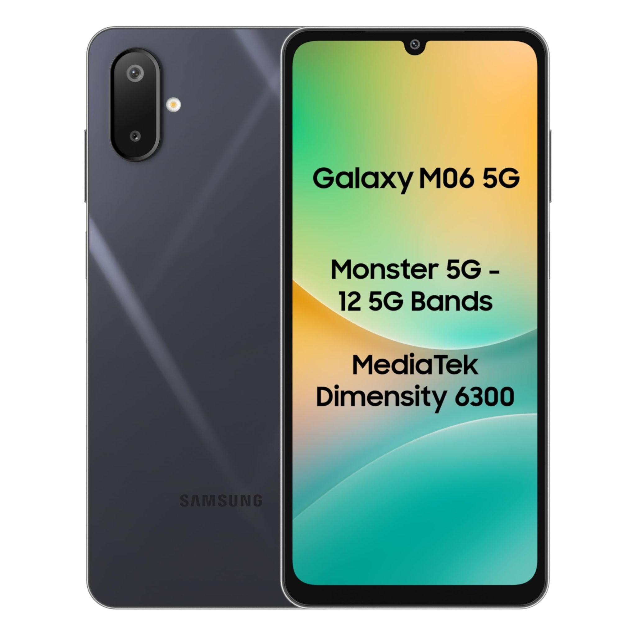 Samsung Galaxy M06 5G Mobile (Blazing Black, 4GB RAM, 128GB Storage) | MediaTek Dimensity 6300 | AnTuTu 623K+ | 12 5G Bands | 25W Fast Charging | 4 Gen OS Upgrades | 50MP Camera | Without Charger Samsung Galaxy M06 5G Mobile (Blazing Black, 4GB RAM, 128G