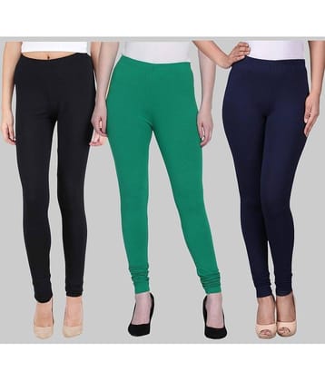 FnMe - Multicolor Cotton Women's Leggings ( Pack of 3 )
