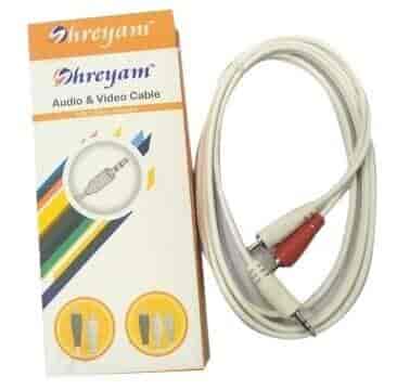 SPEAKER AUDIO AND VIDEO CABLE WITH 3.5MM TO 3 RCA CABLES (SHERYAM)
