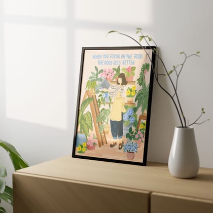 The Good Gets Better Wall Art Frame-8 X 10 inches / Black Frame