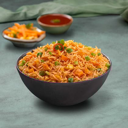 Veg Schezwan Fried Rice Bowl.
