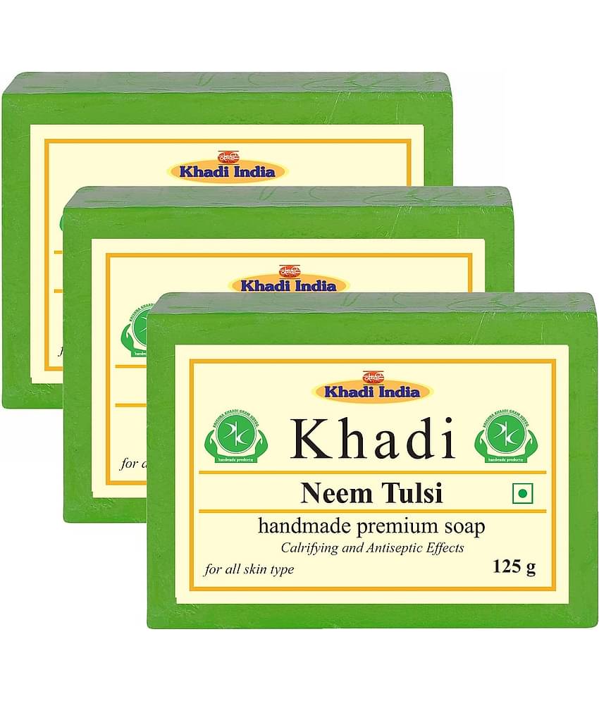 Premium Khadi Neem & Tulsi Soap 375 g Pack of 3