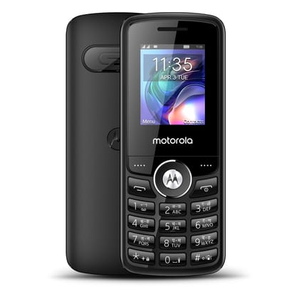 Motorola All-New A200 Dual Sim keypad Phone (with Voice Feature) | 2 Years Replacement | Long Lasting Battery | Wireless FM | Built-in UPI Payments App | Auto Call Recording (Black) Motorola All-New A200 Dual Sim keypad Phone (with Voice Feature) | 2 Yea