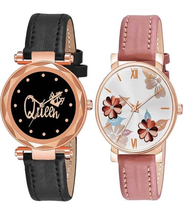 Trex Black PU Analog Womens Watch