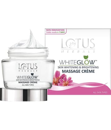 Lotus Herbals Whiteglow Skin Whitening & Brightening Massage Cream, 60G