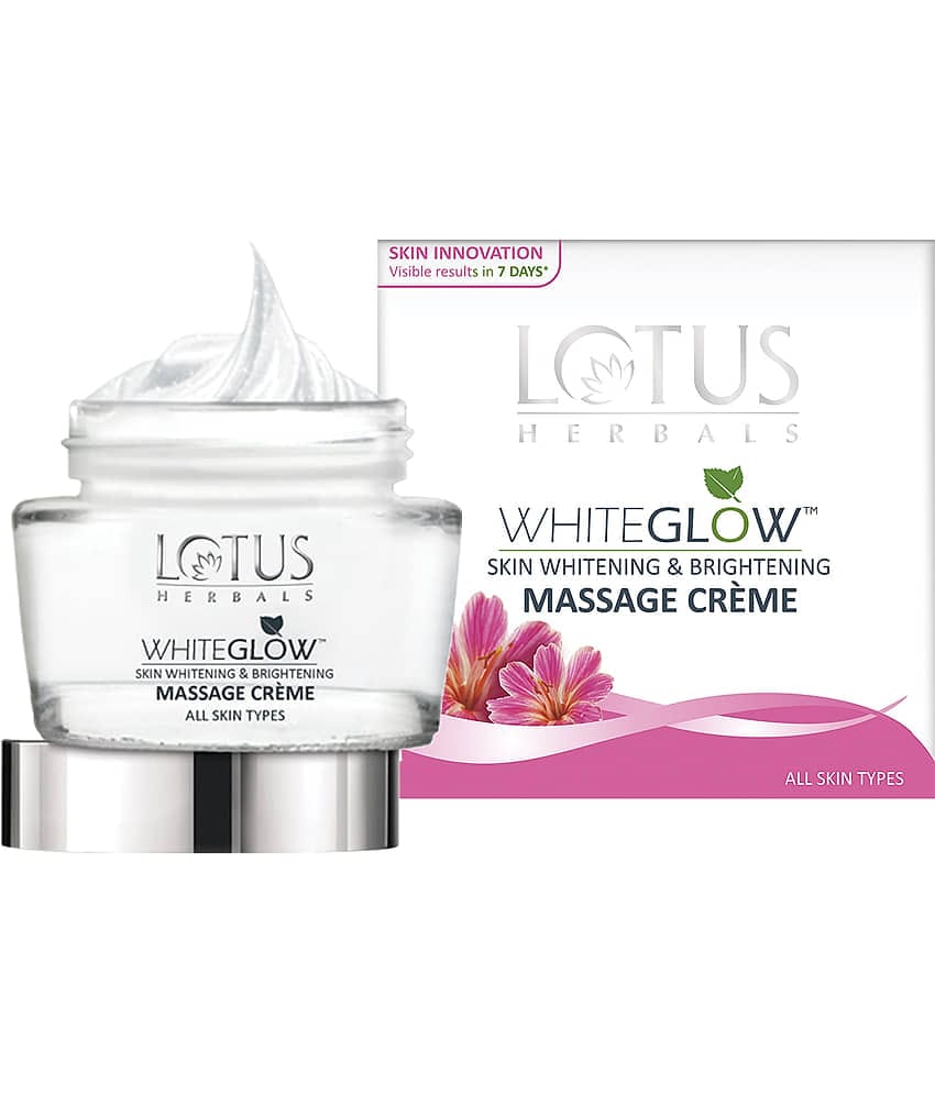 Lotus Herbals Whiteglow Skin Whitening & Brightening Massage Cream, 60G