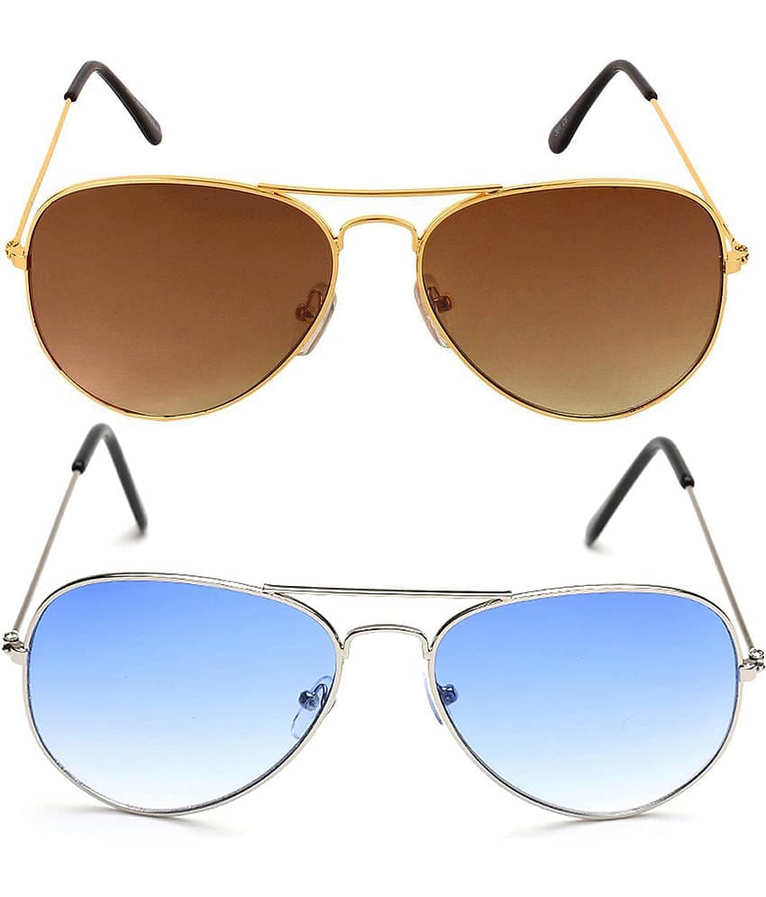Kanny Devis - Gold Pilot Sunglasses ( Pack of 2 )
