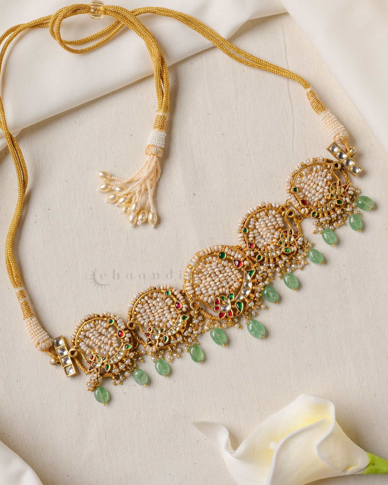 Gold Polish Silver Necklace CHN1674