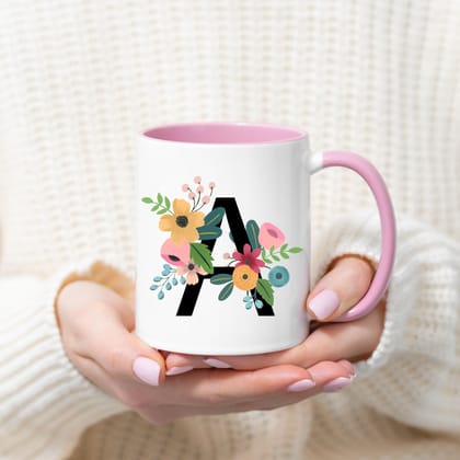 Fleur Monogram Mug-A