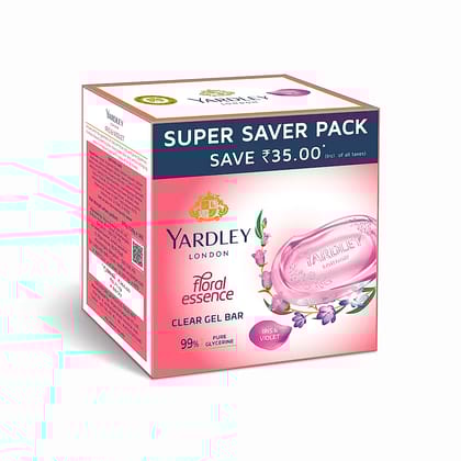 Yardley Iris & Violet Clear Gel Soap 125 Gms X 3 Nos