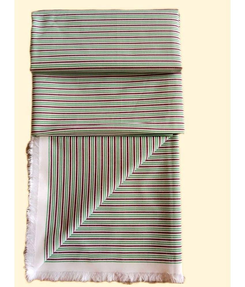 Makhanchor - Green Cotton Men's Unstitched Shirt Piece ( Pack of 1 )