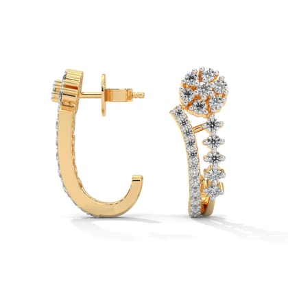 Ella Lab Grown Diamond Earrings | 22KT Gold Vermeil-Yellow Gold