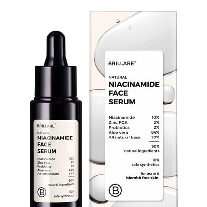Brillare 10% Niacinamide Face Serum for Oily & Acne Prone Skin | Reduces Post Acne Marks, Dark Spots & Open Pores | Serum for Acne & Blemish Control Brillare 10% Niacinamide Face Serum for Oily & Acne Prone Skin | Reduces Post Acne Marks, Dark Spots & Op
