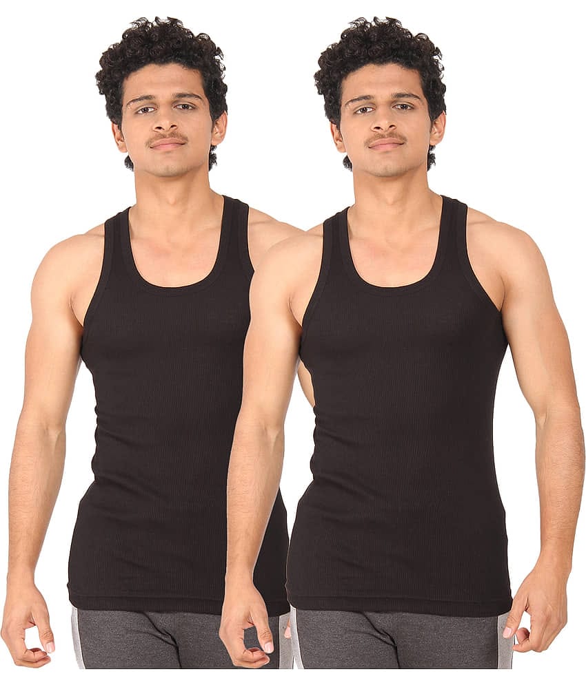 TT Pack of 2 Cotton Blend Sleeveless Vest For Men ( Multi )