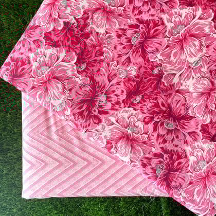 Pure cotton top and bottom set (2.5 mtr top, 2.5 mtr bottom)-As shown in picture / 2.5 mtr each / Pure cotton