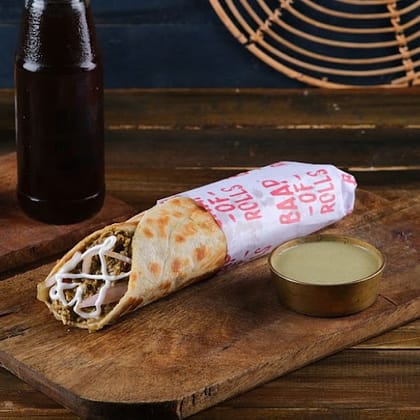 Chicken Shawarma Roll & Peach Iced Tea