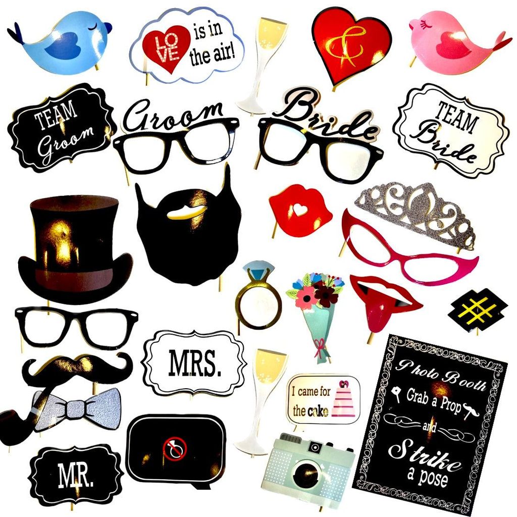 Wedding Celebration Photo Props - 30PC - Party and Festive Needs | Buy online on ZillyBuy