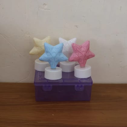 Star Shape Decorative LED Tealight Candles (4 Pcs)