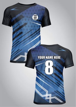 Aegean Blue Custom Kabbadi Jersey-Blue / Rounneck