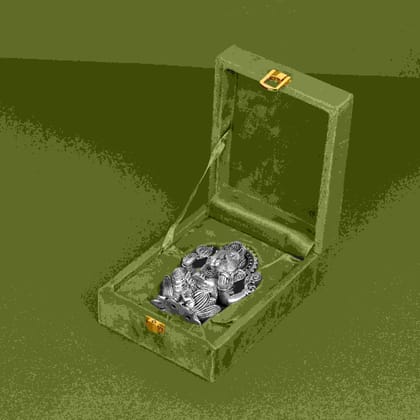 Divine Silver-Plated Ganesh Ji Idol on Lotus