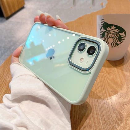 iPhone 14 Plus Cover - Fantasy Series Crystal Clear Silicone Case-Mint Green