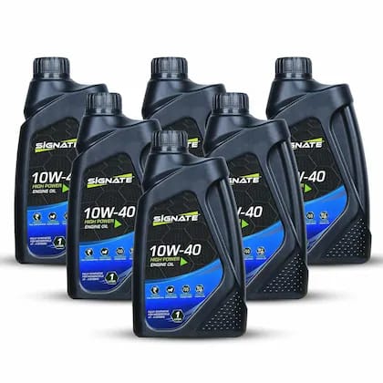 Signate 10W40 Fully Synthetic API SN+ BS6 Ready Motorcycle Engine Oil for Ultra Smooth Drive (6L)
