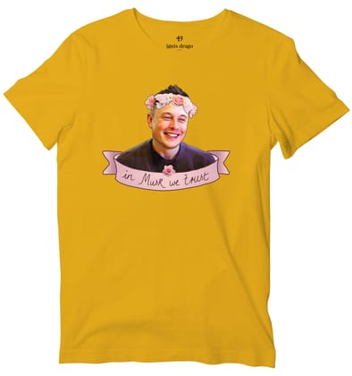 Elon Musk "In Musk We Trust" T-shirt-40 - M / Mustard Yellow