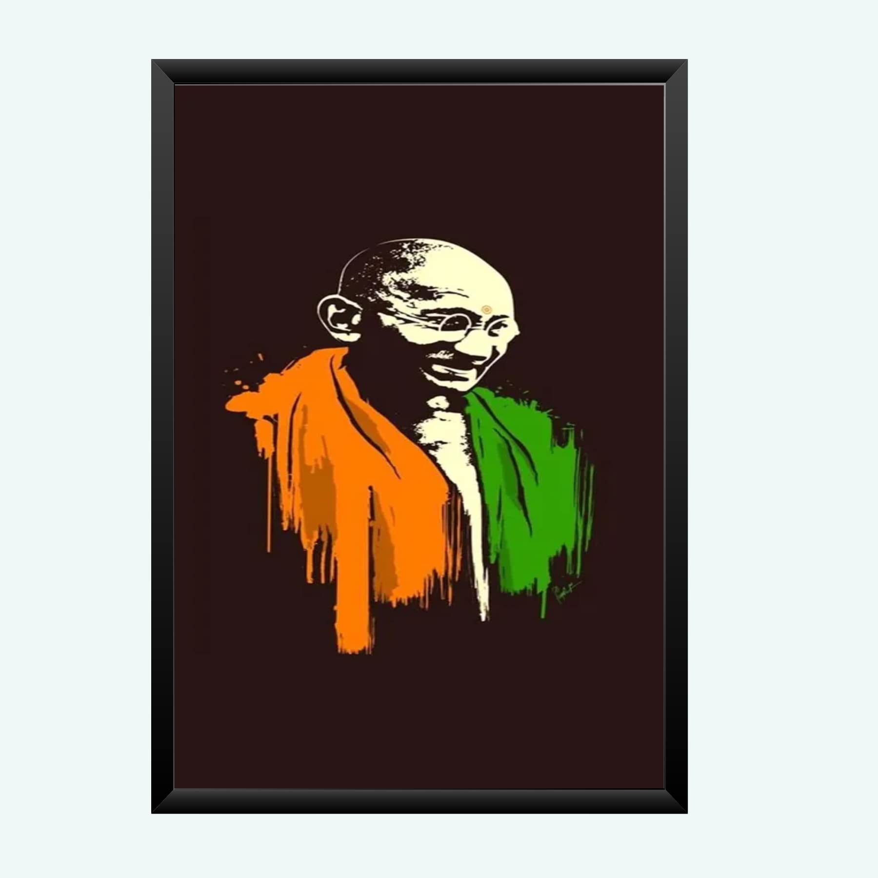 NOKKES Gandhi ji Wall Photo Frame For And Wall Decoration Wall Photo Frame Size 8X12 Inch_