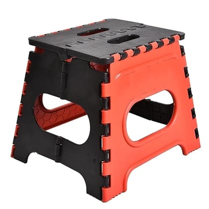 Folding Stool 12 Inch Compact & Sturdy Foldable Step Stool, Lightweight with Non-Slip Surface, Perfect for, Kitchen, Bathroom, and Travel