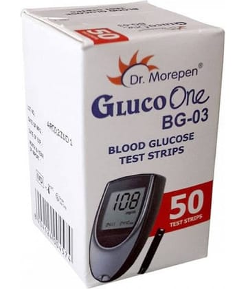 Dr. Morepen 50 Sugar Test Strips for BG03 Glucometer(Strips Only Pack)