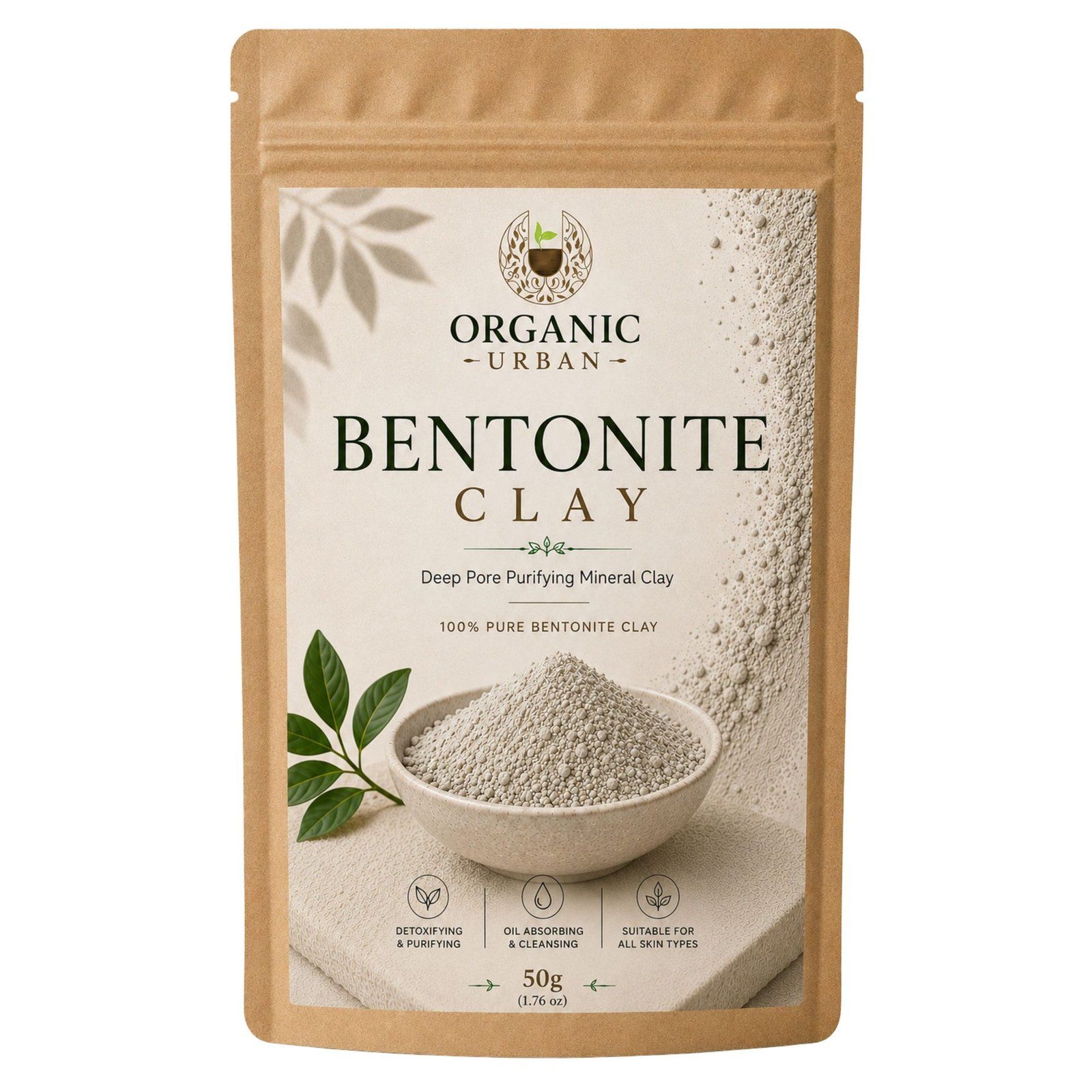 Organic Urban Bentonite Clay | Clay Face Pack Powder | 100 g