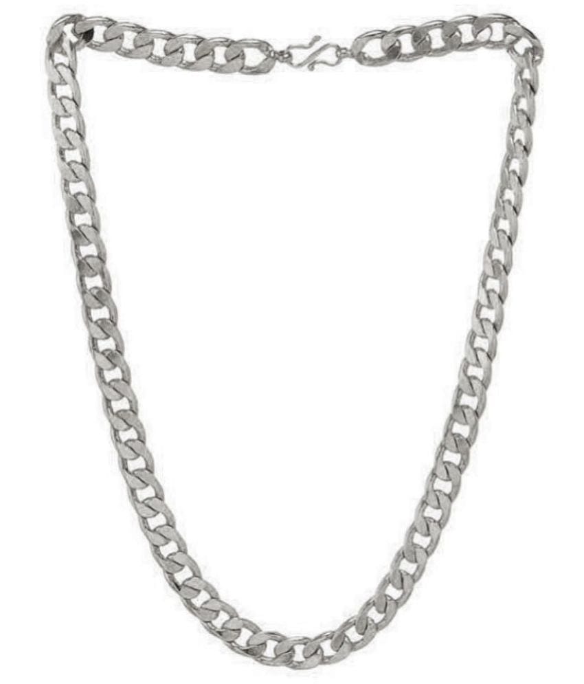 PUJVI - Silver Plated Alloy Chain ( Pack of 1 ) - None