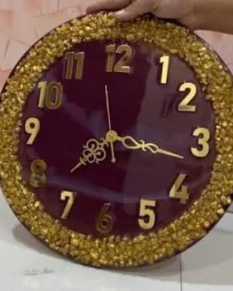 Resin handmade wall clock