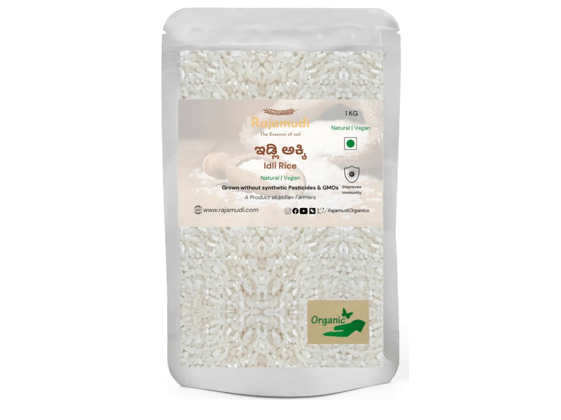 ORGANIC Idli Rice by Rajamudi Organics - 1 Kilogram