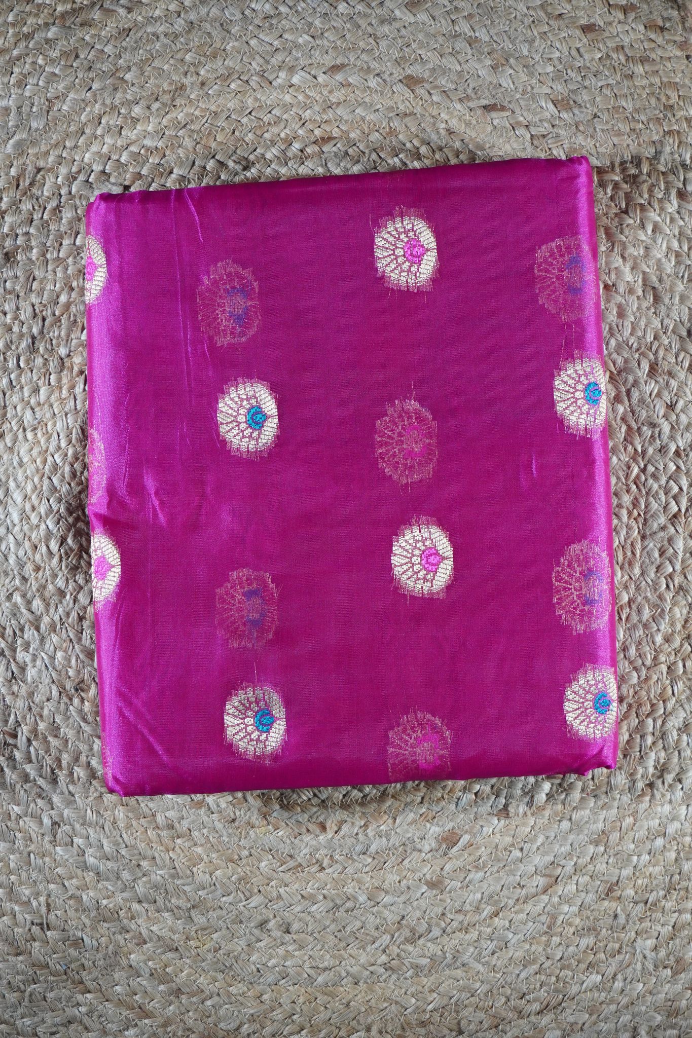 Meganta colour silk Saree-Magenta