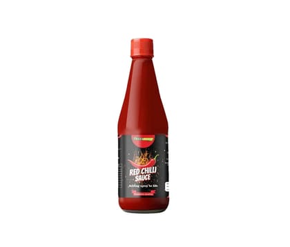 Freshville Red Chilli Sauce | Made with Real Red Chilli | Perfect Blend of Flavour and Taste | No Artificial Colours | 100% Vegetarian 450gm Bottle