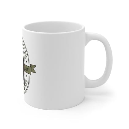 DARSHANS Ceramic Gorila Desing Printed Coffee Mug (Color: White, Capacity:330ml)