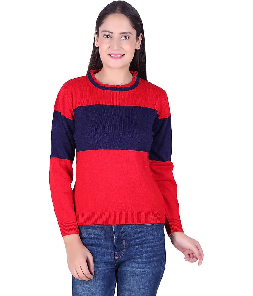 Ogarti Acrylic Red Pullovers