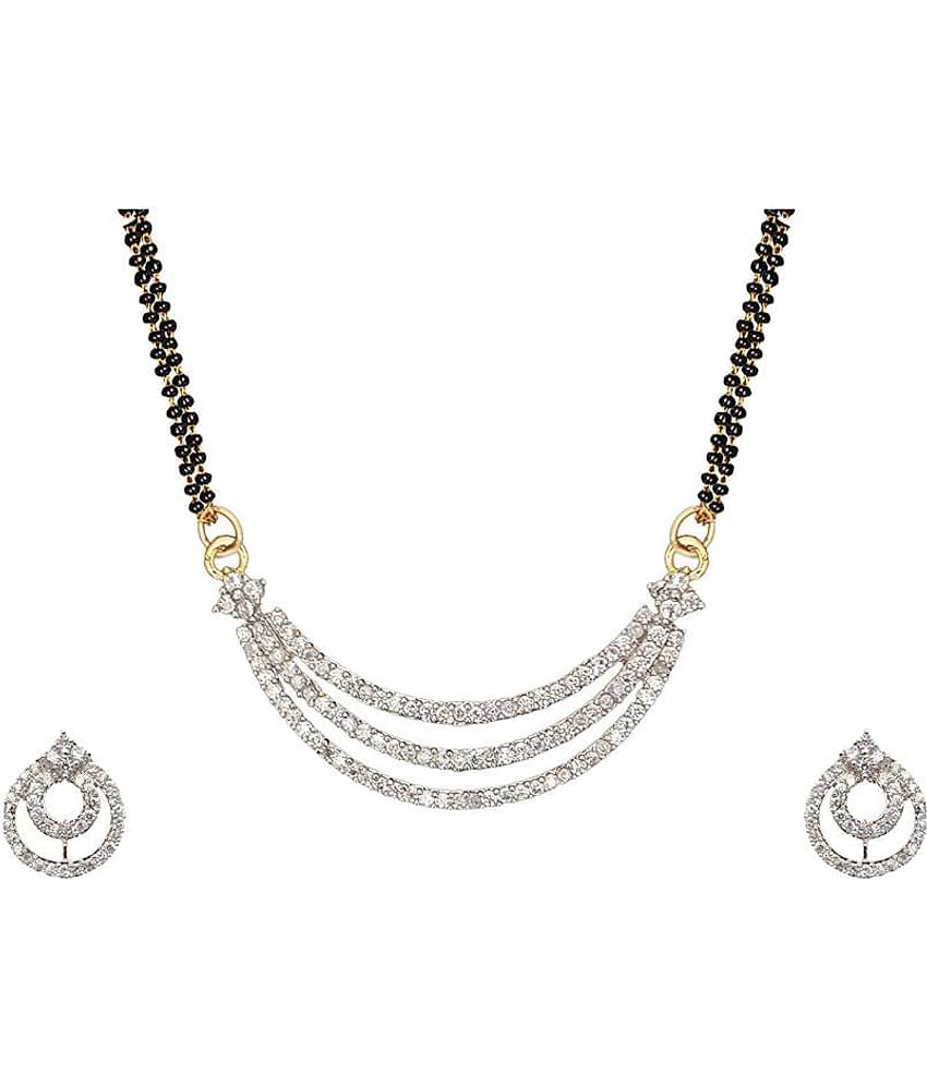 Sunhari Jewels - Silver Mangalsutra Set ( Pack of 1 )