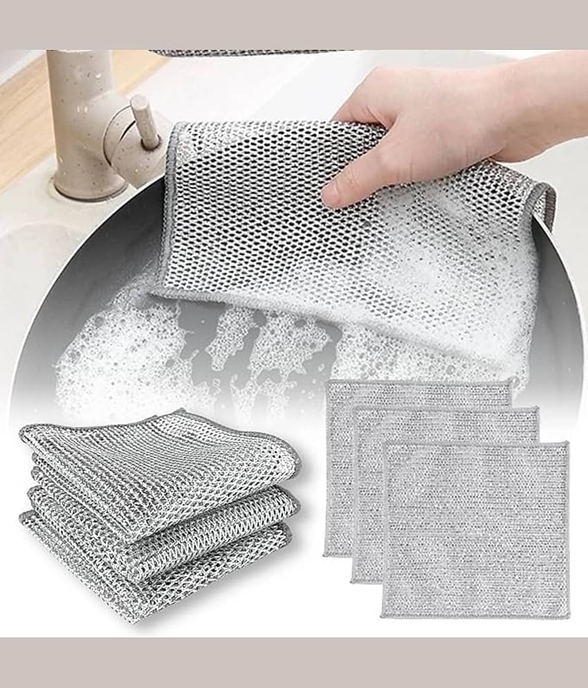 Bhavyta Wire Dishwashing Rags for Wet and Dry(3 pcs) Dishwash Bar 10 g