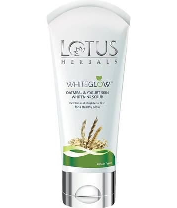 Lotus Herbals Whiteglow Oatmeal & Yogurt Skin Whitening Scrub, 50G