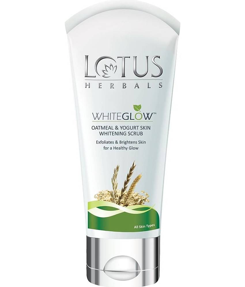 Lotus Herbals Whiteglow Oatmeal & Yogurt Skin Whitening Scrub, 50G