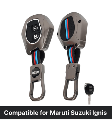 Aksmit Premium Metal Key Cover Compitable for Maruti Suzuki Ignis