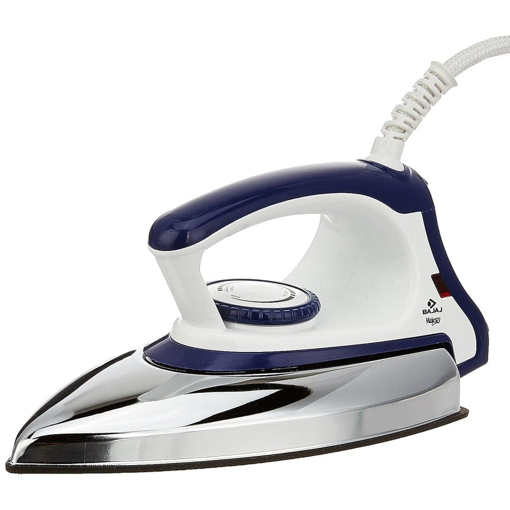 Bajaj Stainless Steel Majesty Dx11 1000 Watts Dry Iron White Blue