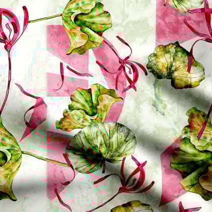 Palm Green Leaves-Cotton