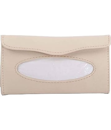 Car Tissue Dispenser Leather Beige