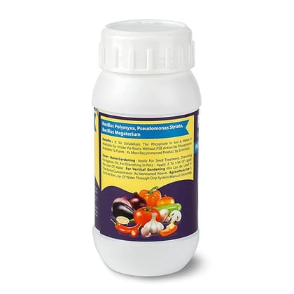 Plant Growth Stimulater P Green 250 ml Phosphate Solubilizing Bacteria Biofertilizer for Better Plant Growth pack Of 2