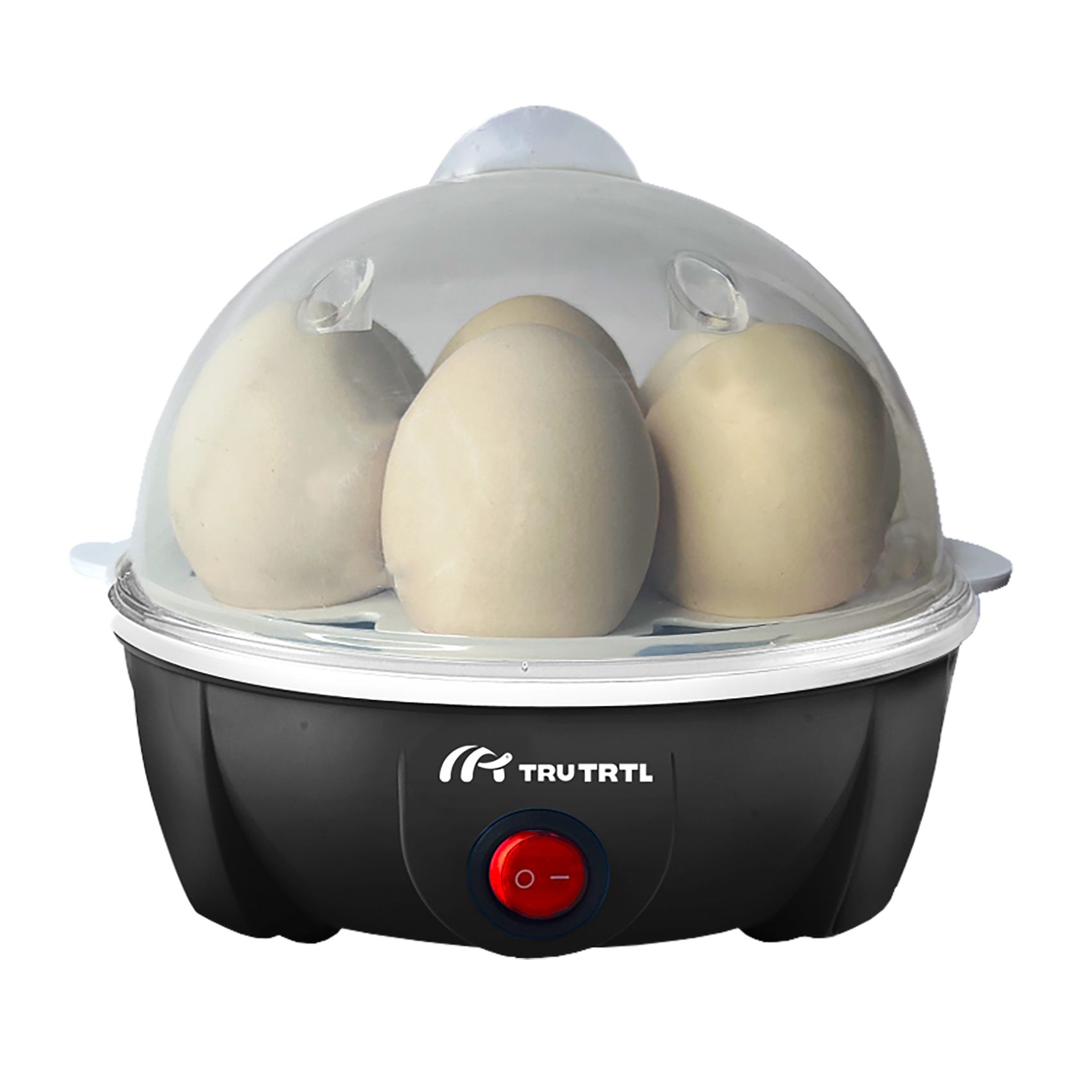 truTRTL Smart Instant Egg Boiler Machine 350 Watts | Boil upto 7 Eggs (Hard, Medium, Soft) | Automatic, Overheat Protection | Black| Plastic