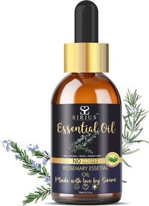 RKG SIRIUS KHADI ROSEMARY ESSENTIAL OIL FOR SKIN, HAIR & FACE 100% PURE | HAIR GROWTH  (15 ML)